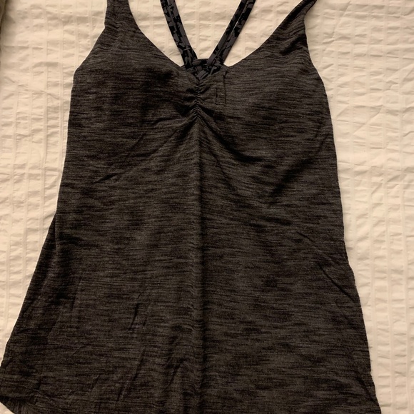 Lululumon Athletica Grey Work Out Top - Picture 1 of 2